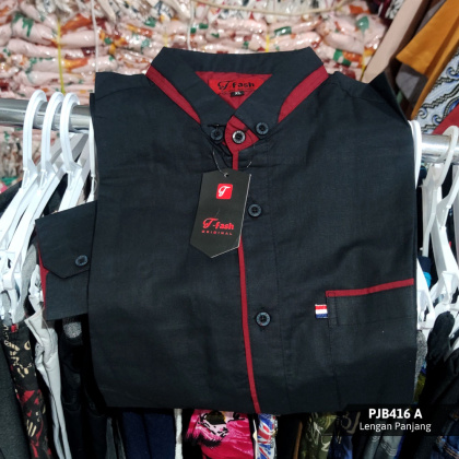 kemeja polos pria lengan panjang POLOS 30S PJB416