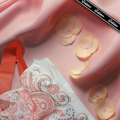 Z067 23x25cm 50 lembar KECIL tas kantong soft handle plastik ornamen souvenir