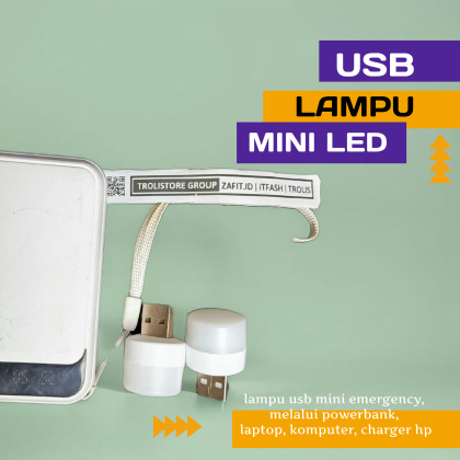 Z147 Lampu bohlam MINI LED USB silinder tabung colok powerbank charger