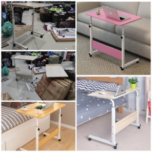 Z251 40cm x 60cm Meja import portabel roda rangka besi papan MDF