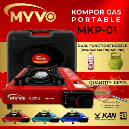 Z279 Ori MYVO MKP01 Kompor gas portabel 2in1 gas tabung dan kaleng botol