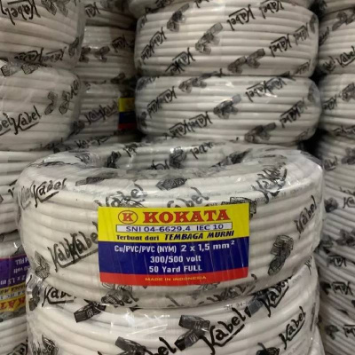 Z962 PERMETER KABEL KAWAT TEMBAGA KABEL LISTRIK KOKATA SNI 2X1,5MM² KAKU KAWAT