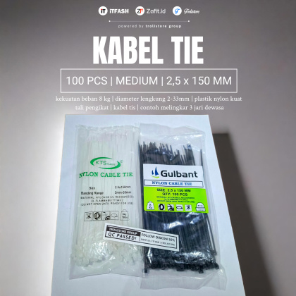 Z814 KABEL TIES TIS isi 100 biji uk. 2.5x150mm tali pengait