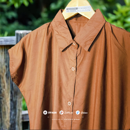 Z701 ATASAN TUNIK KANCING OUTER BAJU TUNIK POLOS WANITA POLYMICRO HALUS LEMBUT