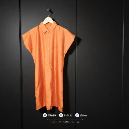 Z701 ATASAN TUNIK KANCING OUTER BAJU TUNIK POLOS WANITA POLYMICRO HALUS LEMBUT