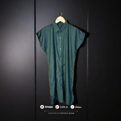 Z701 ATASAN TUNIK KANCING OUTER BAJU TUNIK POLOS WANITA POLYMICRO HALUS LEMBUT