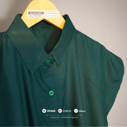 Z701 ATASAN TUNIK KANCING OUTER BAJU TUNIK POLOS WANITA POLYMICRO HALUS LEMBUT