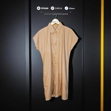 Z701 ATASAN TUNIK KANCING OUTER BAJU TUNIK POLOS WANITA POLYMICRO HALUS LEMBUT