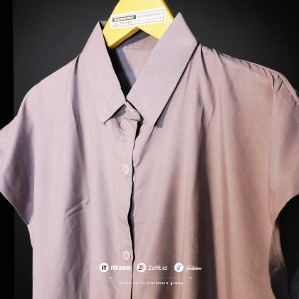 Z701 ATASAN TUNIK KANCING OUTER BAJU TUNIK POLOS WANITA POLYMICRO HALUS LEMBUT