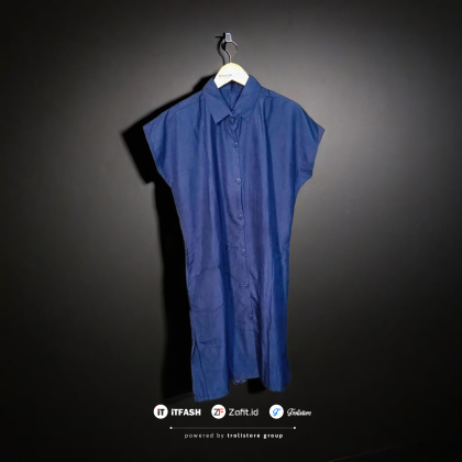 Z701 ATASAN TUNIK KANCING OUTER BAJU TUNIK POLOS WANITA POLYMICRO HALUS LEMBUT