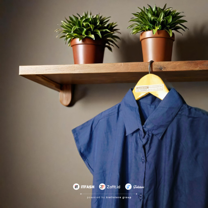 Z701 ATASAN TUNIK KANCING OUTER BAJU TUNIK POLOS WANITA POLYMICRO HALUS LEMBUT