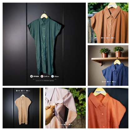 Z701 ATASAN TUNIK KANCING OUTER BAJU TUNIK POLOS WANITA POLYMICRO HALUS LEMBUT