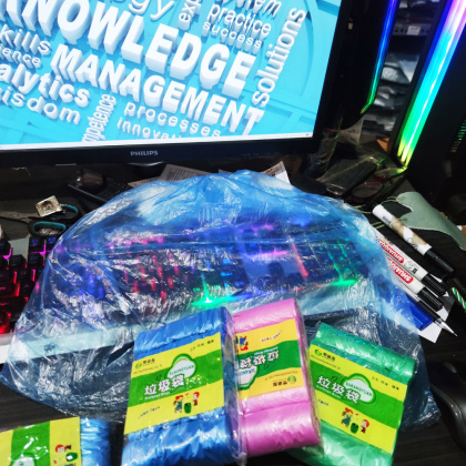 Z412 1 ROL 20 Lbr uk 45x50cm Plastik sampah kantong tipis