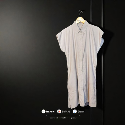 Z701 ATASAN TUNIK KANCING OUTER BAJU TUNIK POLOS WANITA POLYMICRO HALUS LEMBUT