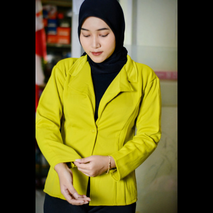 Z760 BLAZER SCUBA WARNA LEMON DEWASA WANITA ALL SIZE BB 45-60KG