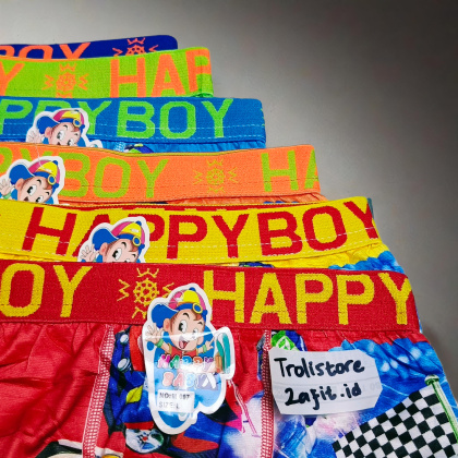 Z407 4-10th L BOXER ANAK COWOK HAPPYBOY Caleenew PAUD TK SD CD celana dalam boxer anak