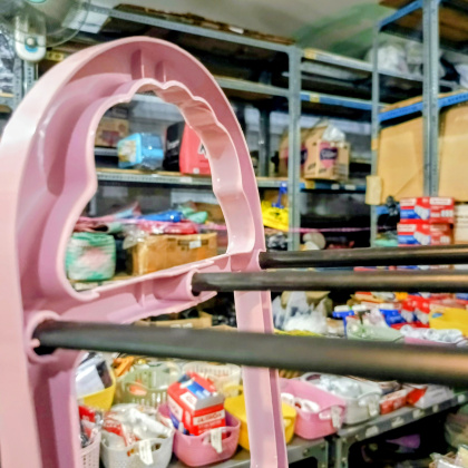 Y968 RAK SANDAL SEPATU 4 SUSUN PLASTIK 60X50X20CM