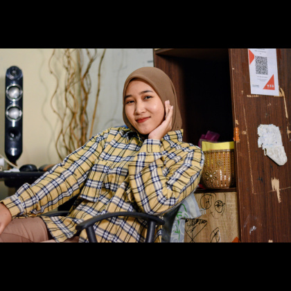 Y975 KEMEJA WANITA FLANEL CEWEK LENGAN PANJANG ALL SIZE BB 45-65KG