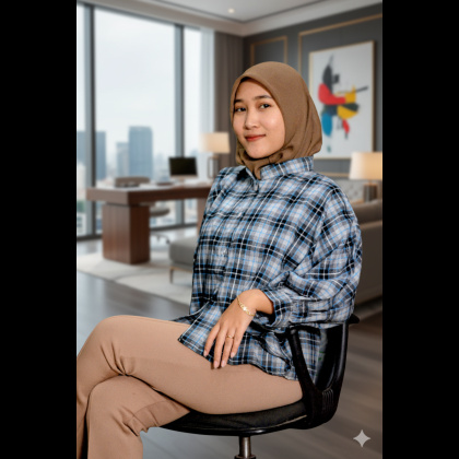 Y975 KEMEJA WANITA FLANEL CEWEK LENGAN PANJANG ALL SIZE BB 45-65KG