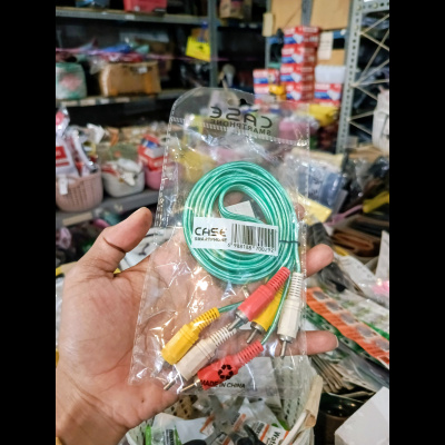 Y977 KABEL RCA 3X3 PANJANG 1,5METER AUDIO/ VIDEO HIGH GRADE CABLE BAGUS