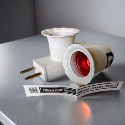 Z238 Ori DUTRON SNI Fitting L dudukan lampu steker langsung colok + saklar
