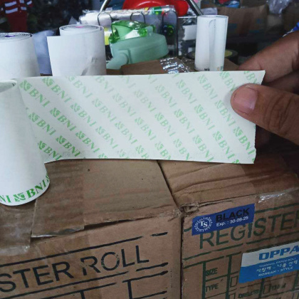 Z405 57 x 30 mm LOGO BANK Kertas thermal hitam kasir EDC ATM