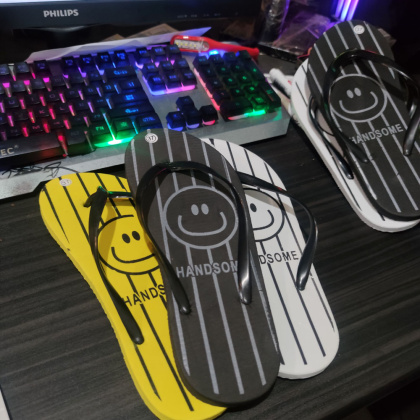 Z018 SANDAL CEWEK SPON BUSA RINGAN KARAKTER SMILE NANAS SEMANGKA