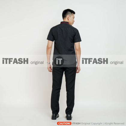 Z715 PTXU Hem polos pria lengan pendek