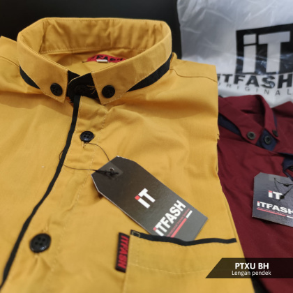 Z715 PTXU Hem polos pria lengan pendek