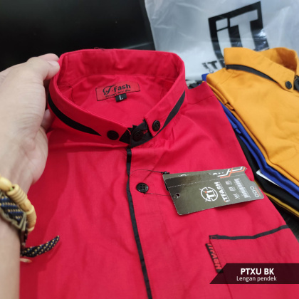 Z715 PTXU Hem polos pria lengan pendek