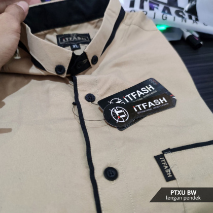 Z715 PTXU Hem polos pria lengan pendek