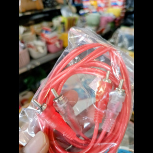 Y979 Kabel Audio / Kabel RCA 2-2 Transparan 1.5 Meter