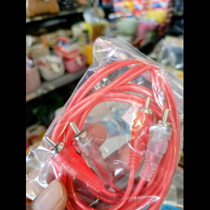 Y979 Kabel Audio / Kabel RCA 2-2 Transparan 1.5 Meter