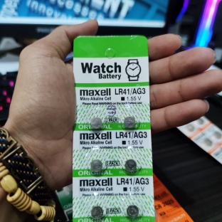 Z549 BATERAI LR41 AG3 Maxell pil kecil jam tangan mainan anak kalkulator