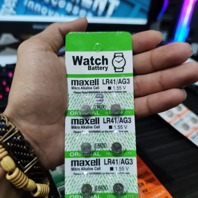 Z549 BATERAI LR41 AG3 Maxell pil kecil jam tangan mainan anak kalkulator