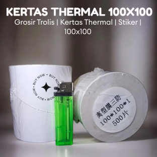 Z806 100X100 ISI 500 LEMBAR KERTAS LABEL STIKER PRINTER THERMAL ROLL