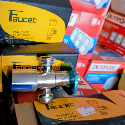 Z808 Stop Kran T Stop Kran Cabang 2 Stainless Closet Wastafel Shower 304 FULL BESI