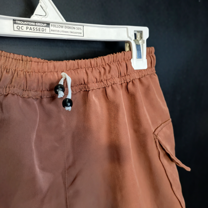 Z879 CELANA PENDEK WANITA HOTPANTS COKLAT KOLOR SAKU KIMPUL KANAN KIRI