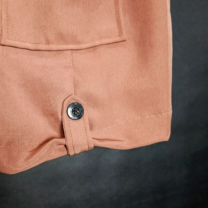 Z879 CELANA PENDEK WANITA HOTPANTS COKLAT KOLOR SAKU KIMPUL KANAN KIRI