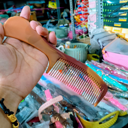 Y966 SISIR RAMBUT COKLAT JADUL PLASTIK SISIR GAGANG TEBAL