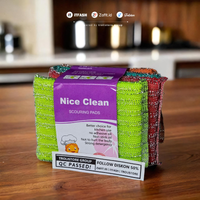 Z299 PERBIJI METALIK Serabut foil Nice Clean Spon cuci piring