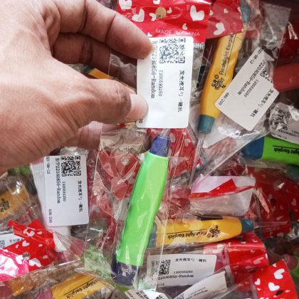 Z534 stik SINGLE + LED korek telinga kuping Lampu nyala