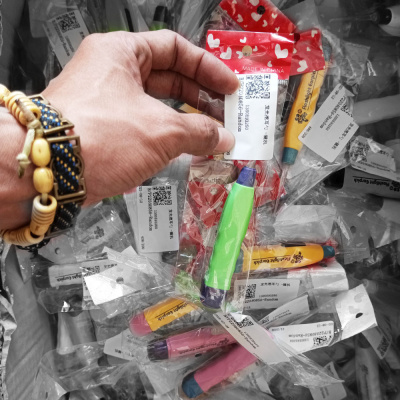 Z534 stik SINGLE + LED korek telinga kuping Lampu nyala