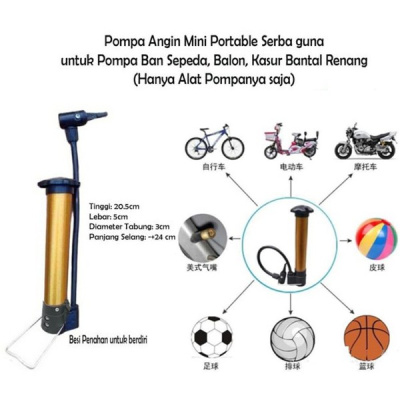 Z775 Pompa Angin Mini Serba guna Sepeda dll