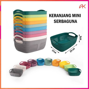 Z786 KERANJANG AKT TRI J KOTAK LUBANG KUPING SARINGAN SARING SERBAGUNA SOUVENIR WADAH DAPUR KAMAR MANDI TOILET