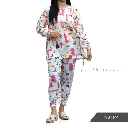 Z855 HYGT M L BB 40-55kg setelan baju tidur piyama wanita cewek daster hyget oneset sultan busui celana