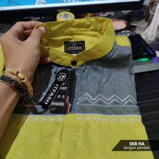Z710 SKB Baju koko warna Kombinasi Koko Kombi bordir Pria lengan pendek