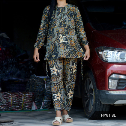 Z855 HYGT M L BB 40-55kg setelan baju tidur piyama wanita cewek daster hyget oneset sultan busui celana