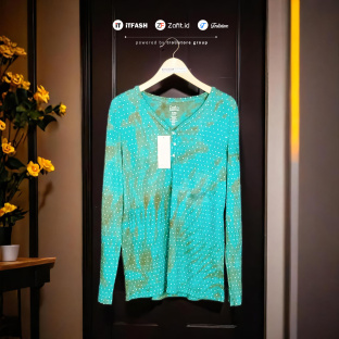 Z779 BAJU KAOS DASTER ATASAN BUSUI TIE DIE SANTUNG RAYON KAOS LENGAN PANJANG