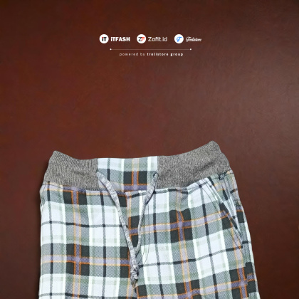 Z743 2-4TH CELANA PANJANG ANAK DRIL RIP MOTIF KOTAK BAYI BALITA PAUD TK
